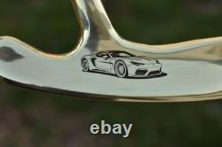 Custom Gold Scotty Cameron SC Titleist Bullseye Flange Putter + HC Engraved Car