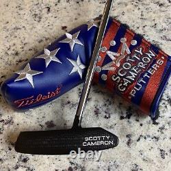 Rare USA Theme Scotty Cameron Black Newport 2.6 Center Shaft Select Rh 35