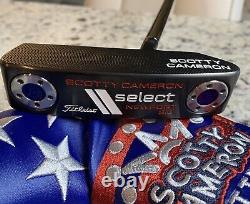 Rare USA Theme Scotty Cameron Black Newport 2.6 Center Shaft Select Rh 35