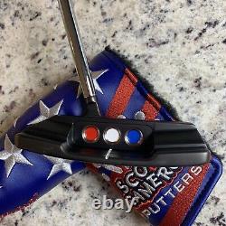 Rare USA Theme Scotty Cameron Black Newport 2.6 Center Shaft Select Rh 35