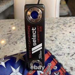 Rare USA Theme Scotty Cameron Black Newport 2.6 Center Shaft Select Rh 35