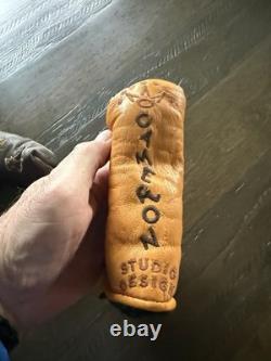 Scotty Cameron Titleist Studio Design Leather Putter Head Covers Gray Yellow Se