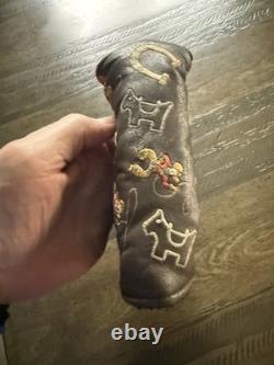 Scotty Cameron Titleist Studio Design Leather Putter Head Covers Gray Yellow Se