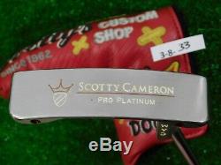 Titleist Custom Shop Scotty Cameron Pro Platinum 34 Putter w Circle T Labels HC