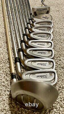 Titleist DCI 1W 981 2-5 8,9, P, 52° Wedge Iron Set Stand Bag Hat Scotty Cameron P