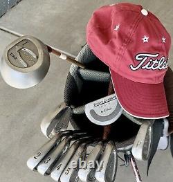 Titleist DCI 1W 981 2-5 8,9, P, 52° Wedge Iron Set Stand Bag Hat Scotty Cameron P