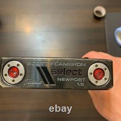 Titleist Scotty Cameron Black Select Newport 1.5 Putter 34 Inch Rare