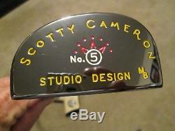 Titleist Scotty Cameron Studio Design No. 5 MB Putter Black Pearl MINT SHIPS FREE